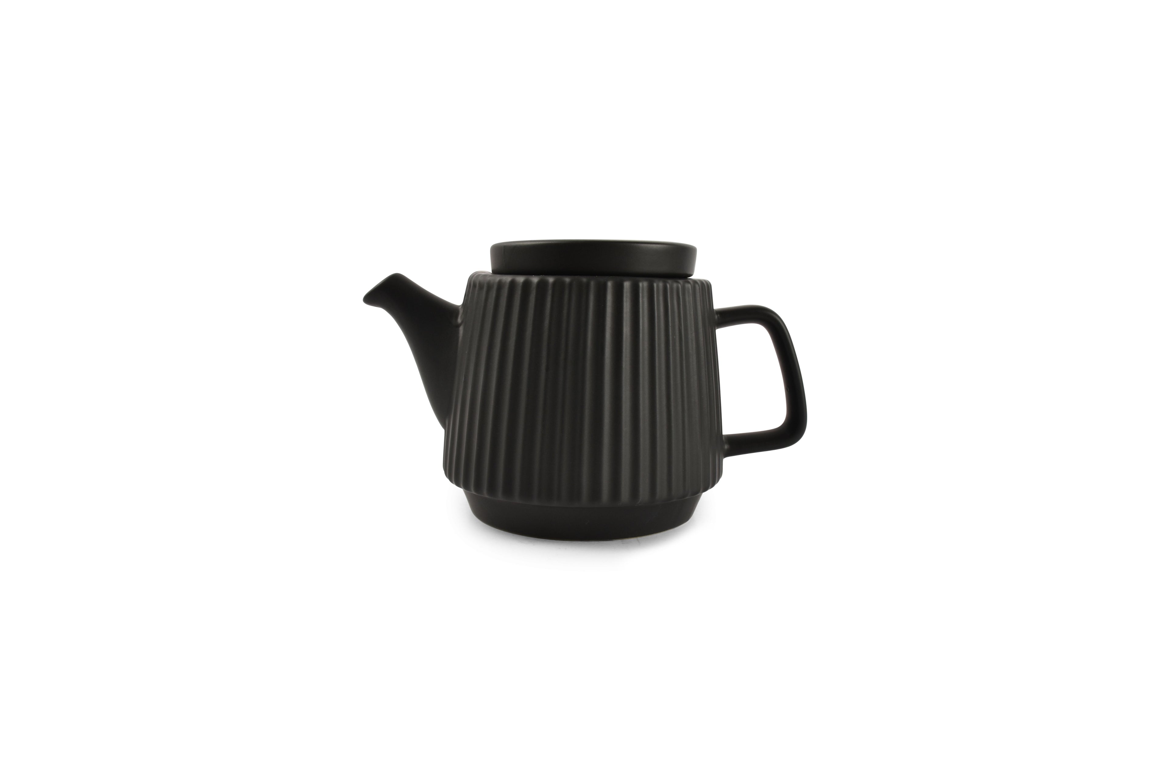 Theepot 64cl mat zwart Hi!Tea - Salt & Pepper