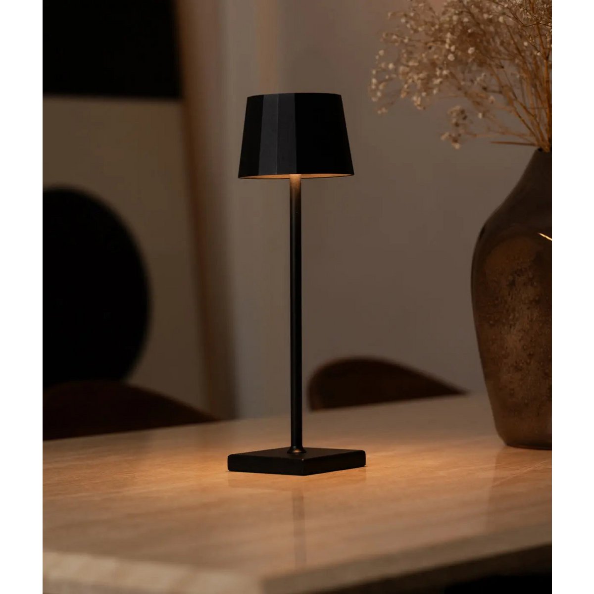 William Black oplaadbare ijzeren tafellamp/ warm white – 120 uur batterij, dimbaar, opladen via USB-C