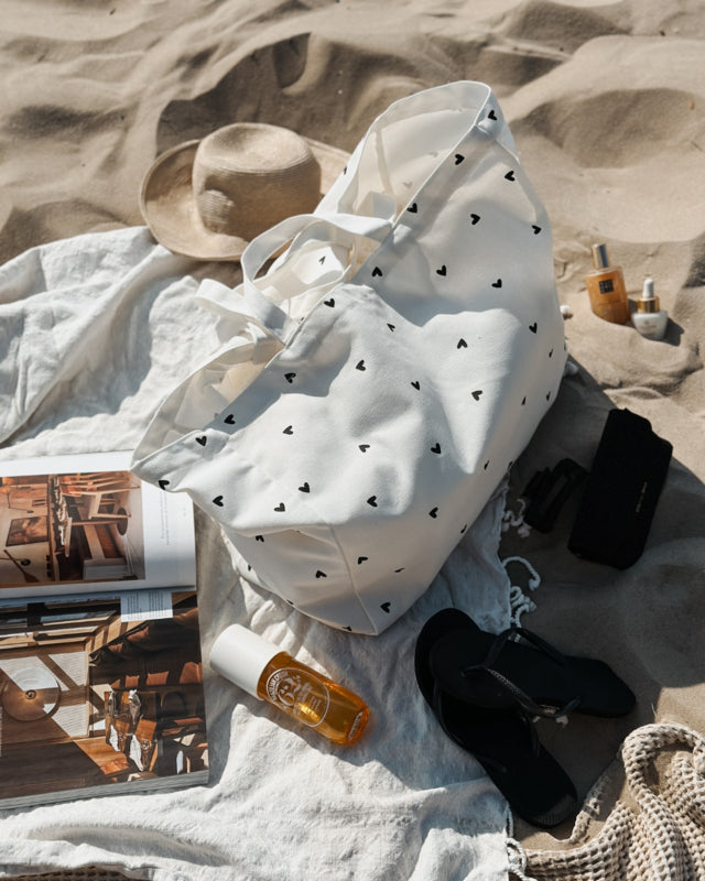 Strandtas | Shopper | XXL Bag | Hartjes