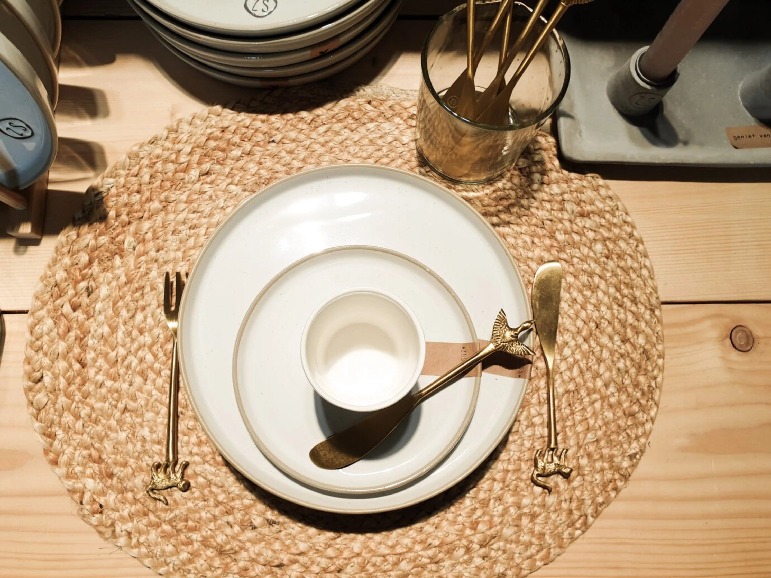 Jute Ovaal Placemat Natural 46/35cm / Van René