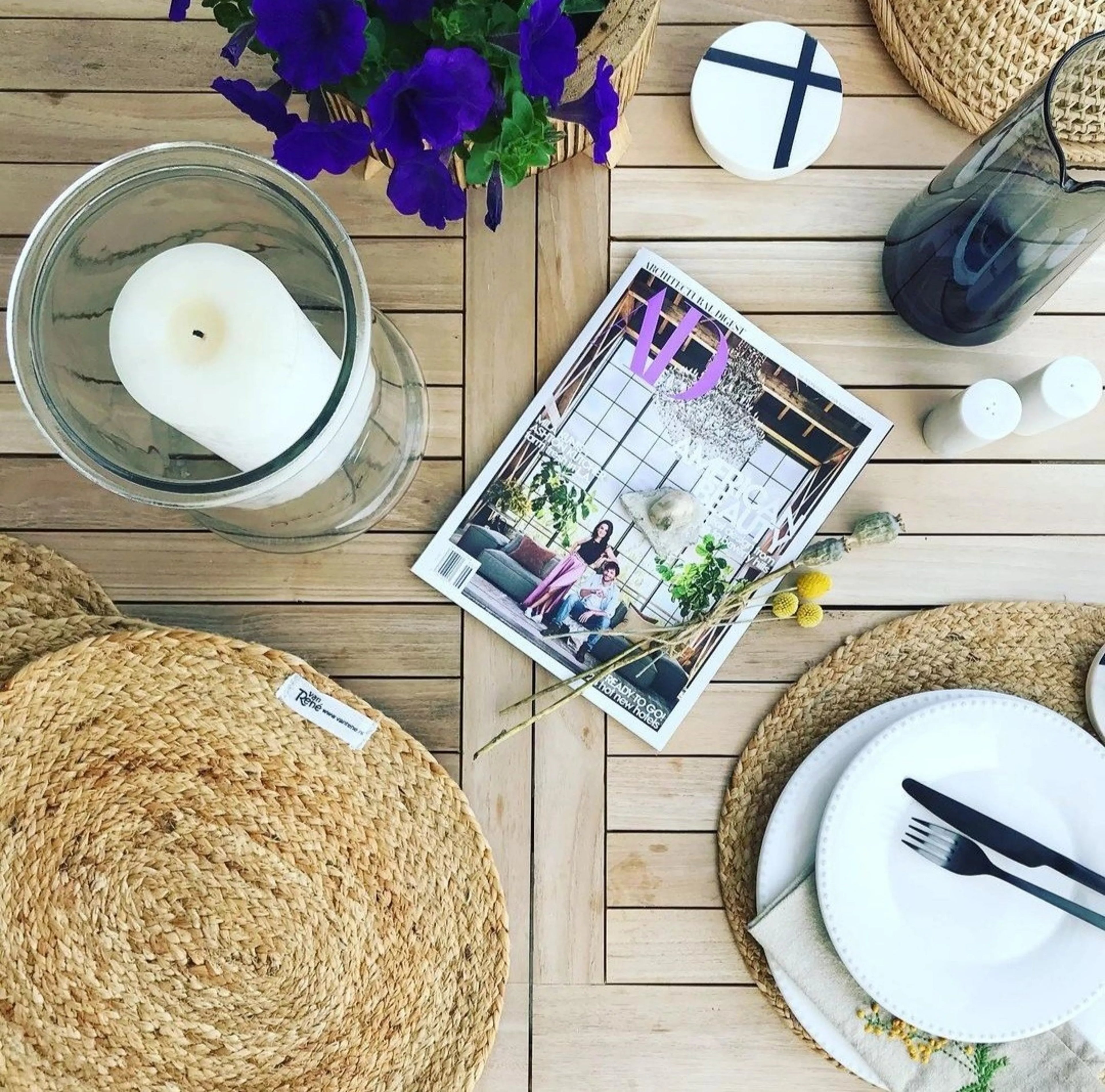 Jute Ovaal Placemat Natural 46/35cm / Van René