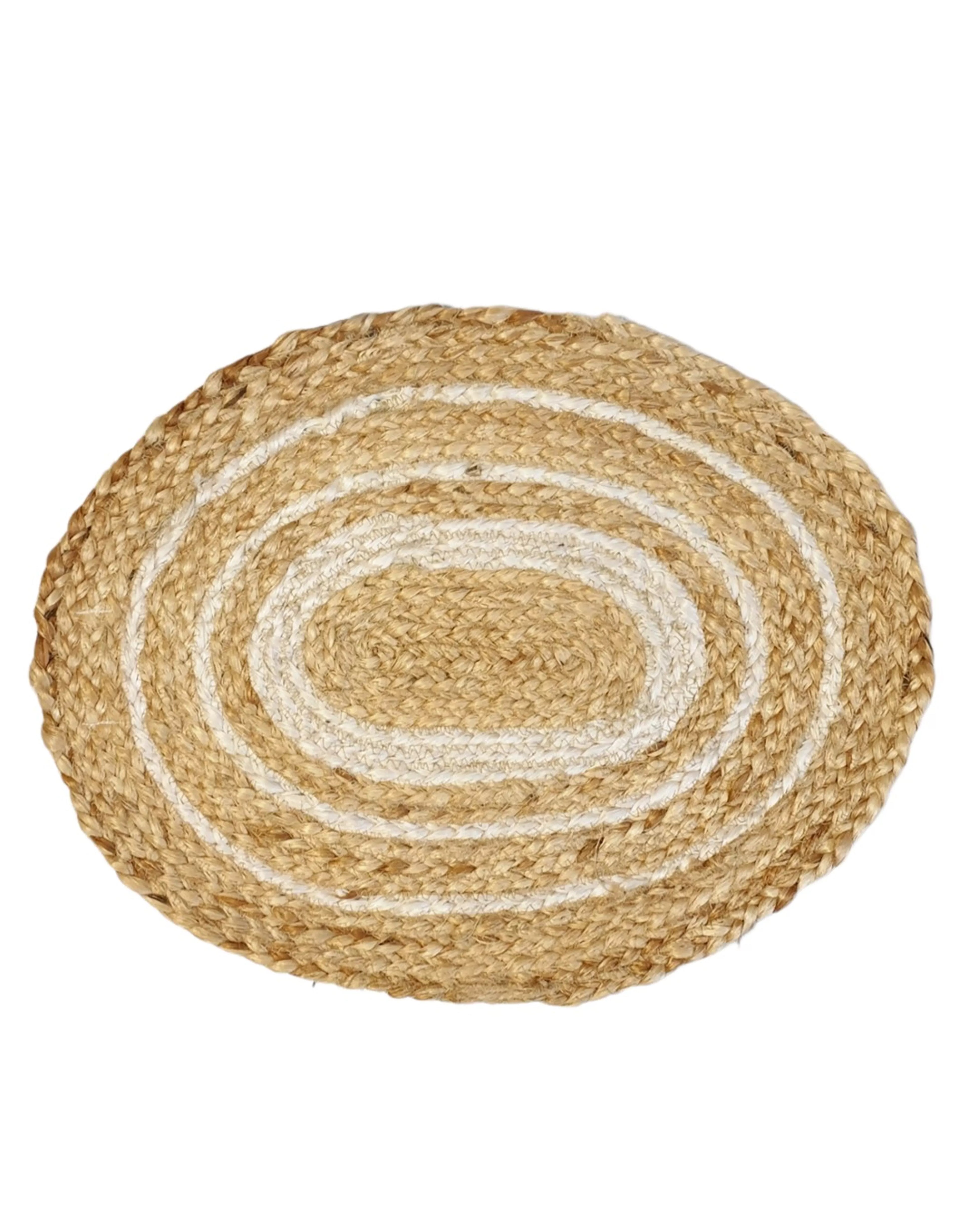 Jute Ovaal Placemat Natural-Ecru 46/35cm