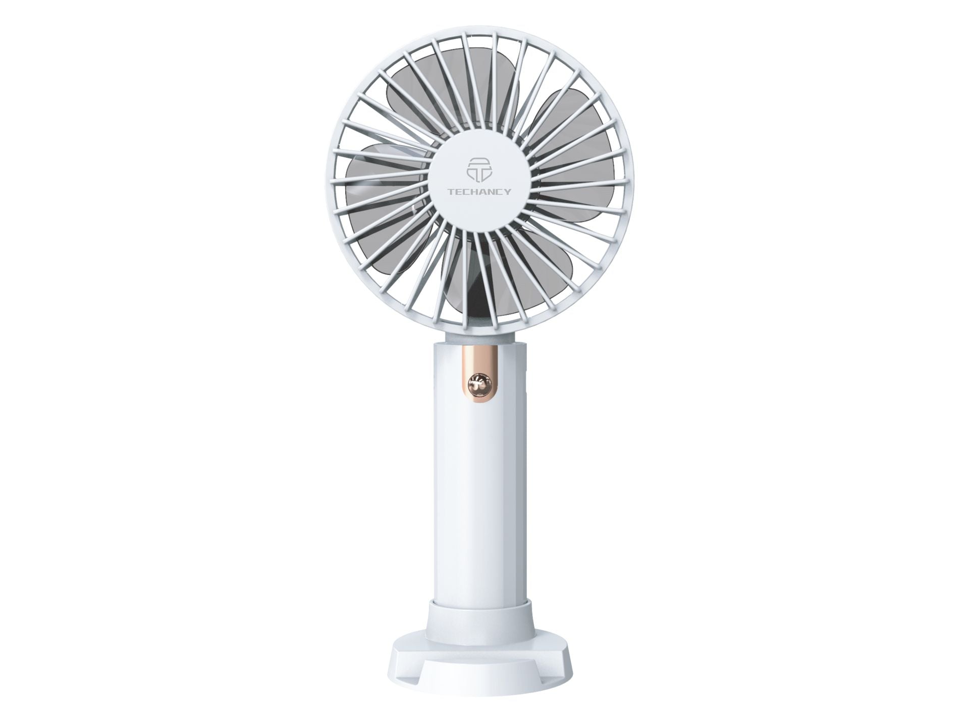 Oplaadbare USB Handventilator – Draagbare Mini Ventilator met Bureaustandaard & Telefoonhouder