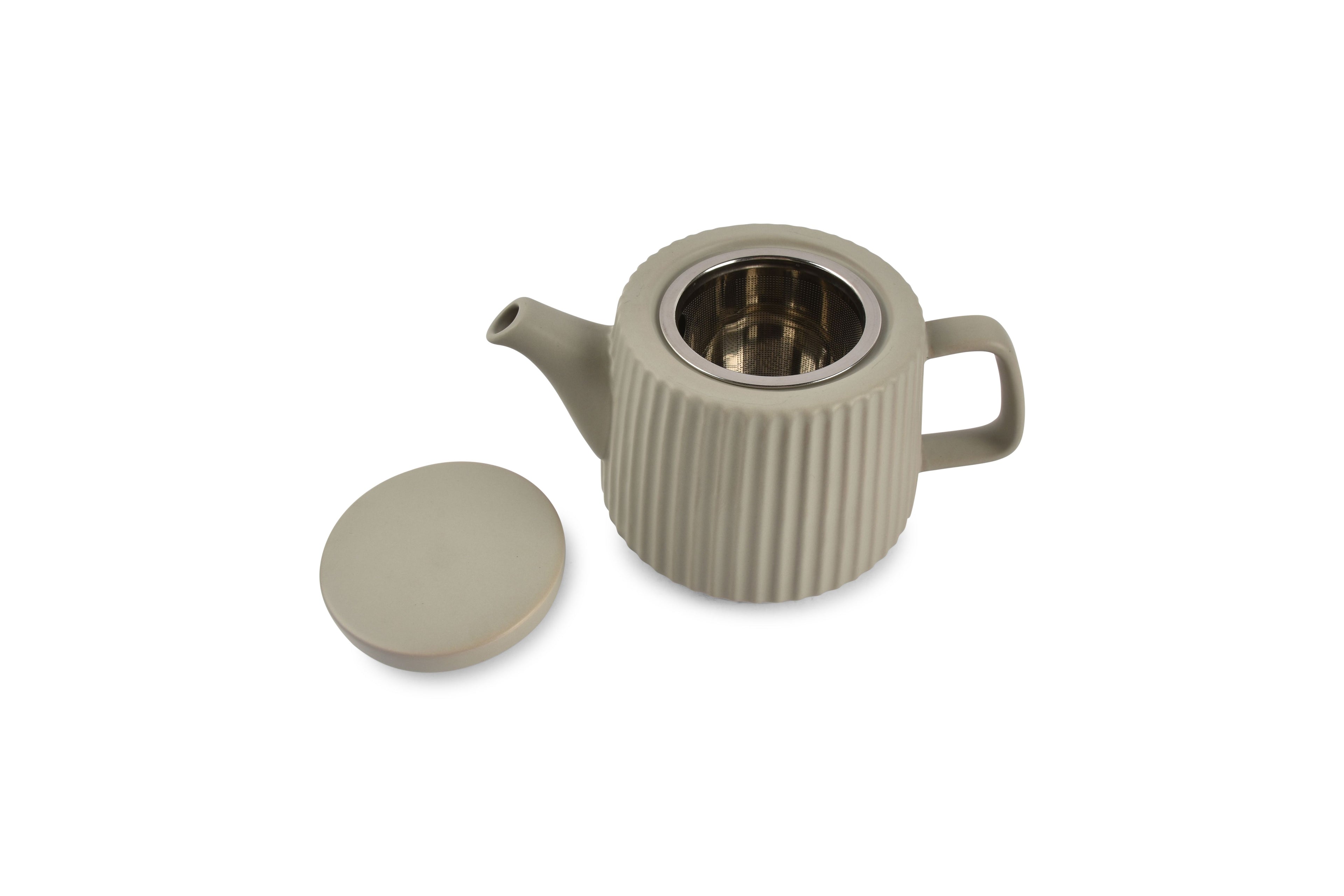 Theepot 64cl mat grijs Hi!Tea - Salt & Pepper