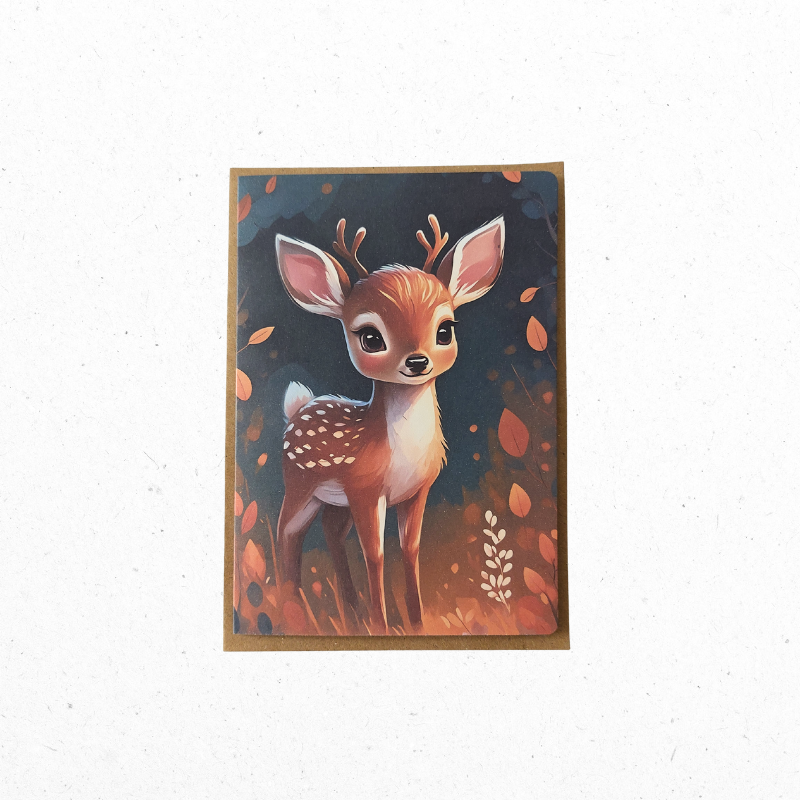 A6 Wenskaart Lief Hertje In Het Bos - The Card Studio