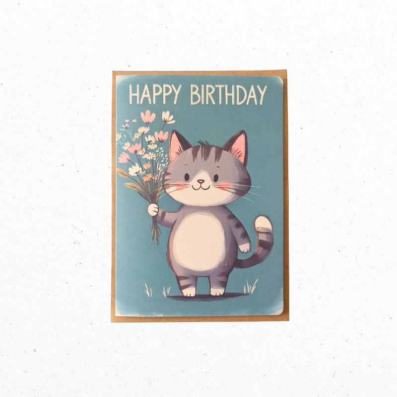 A6 Wenskaart Miauwtastic Happy Birthday - The Card Studio