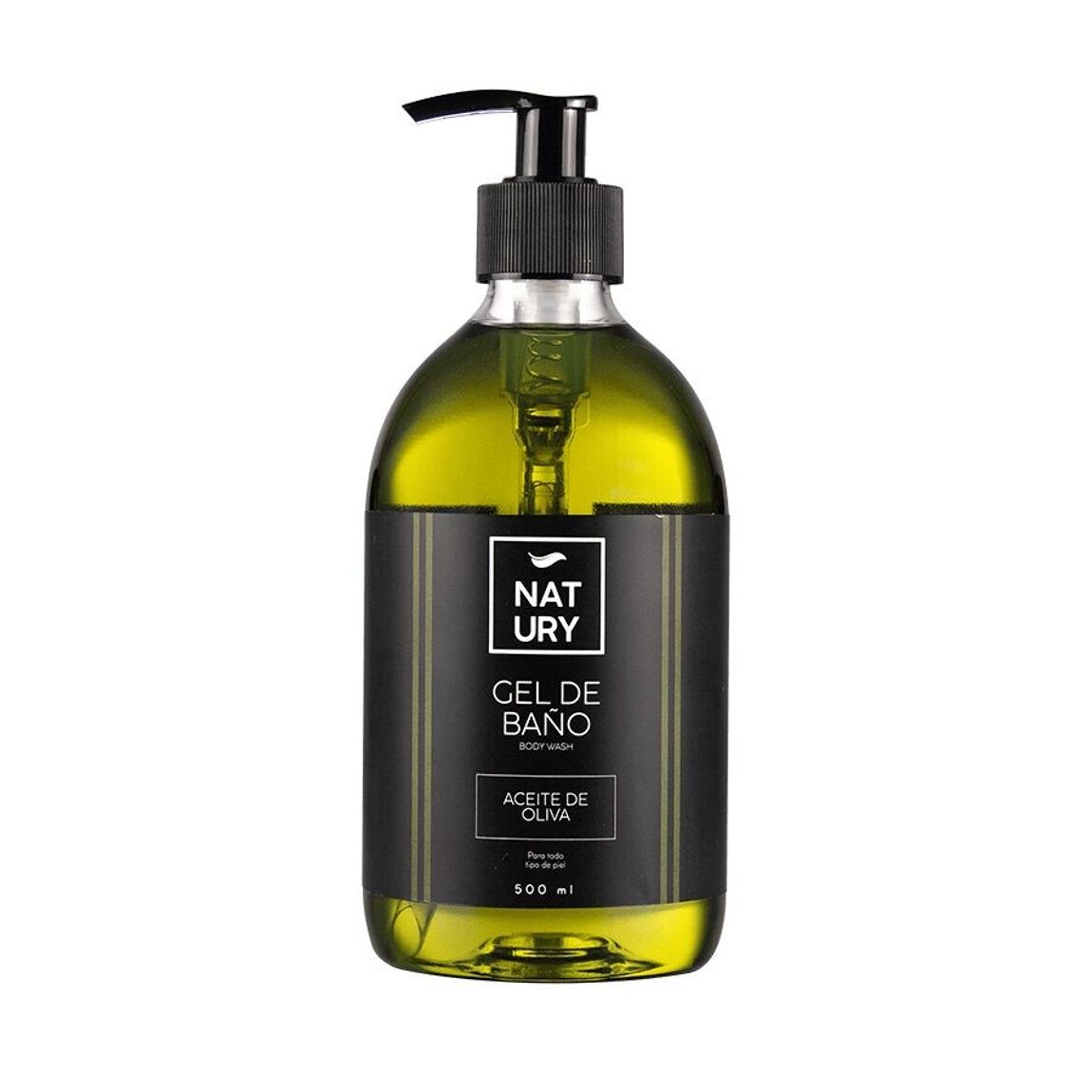 Natury bad- & douche zeep met olijfolie 500 ML