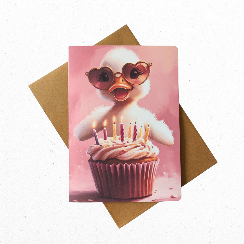 A6 Wenskaart Diva Duck - The Card Studio