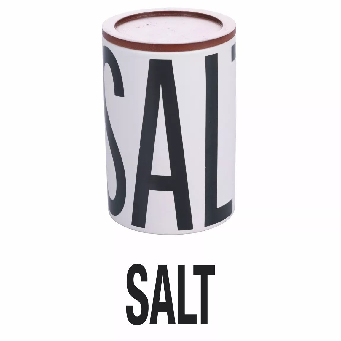 SALT Bewaarpot – 750ml | Mat Wit Keramiek met Bamboe Deksel