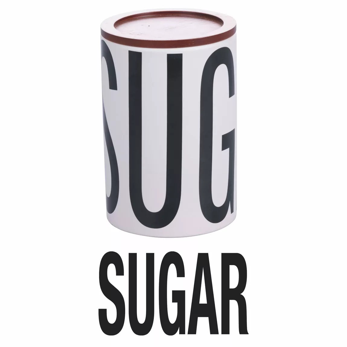 SUGAR Bewaarpot – 750ml | Mat Wit Keramiek met Bamboe Deksel