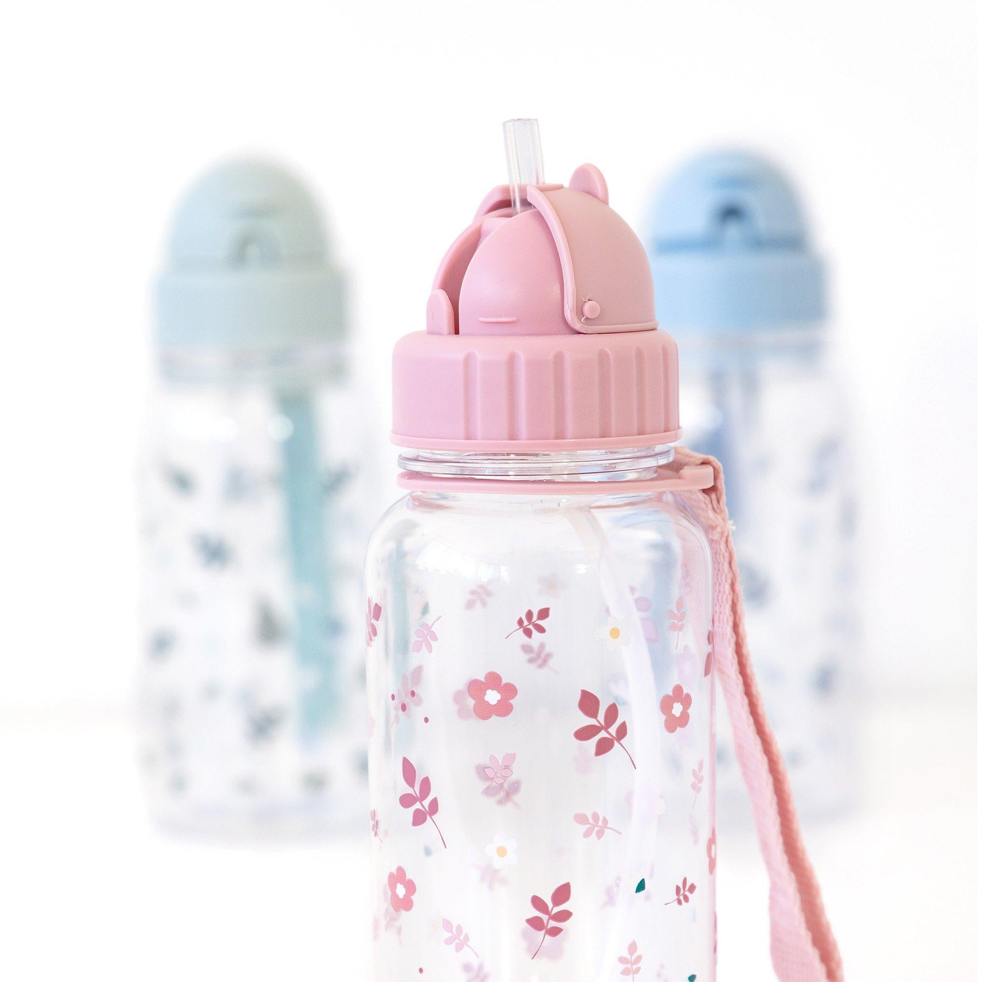 Tutete Kids Tritan drinkfles 500ml | Roze bladeren