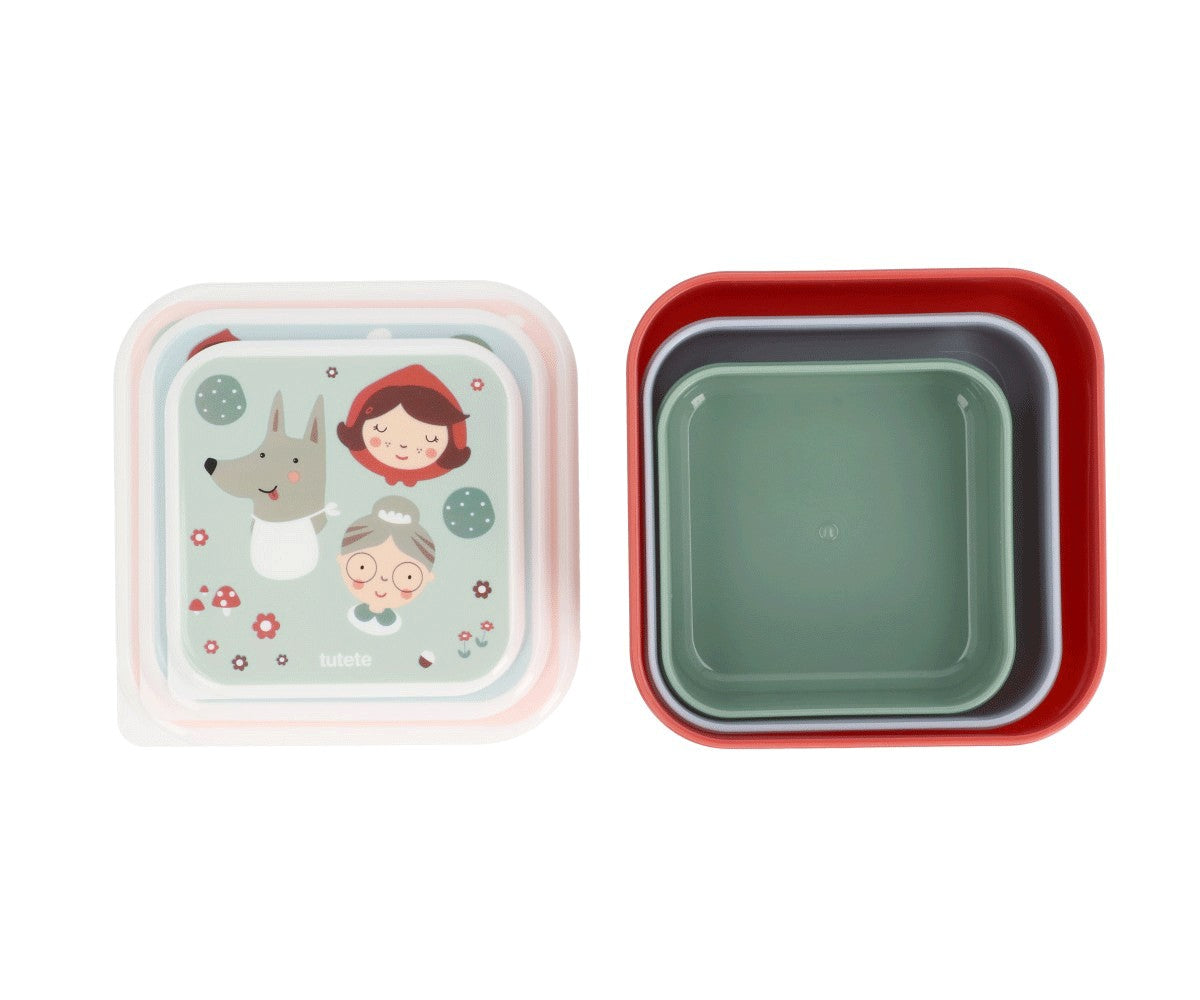 Tutete Lunchbox - Snackdoosjes (set van 3) | Roodkapje