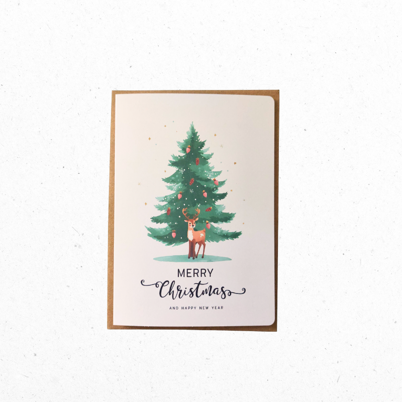 Merry Christmas and Happy New Year – A6 Wenskaart van The Card Studio