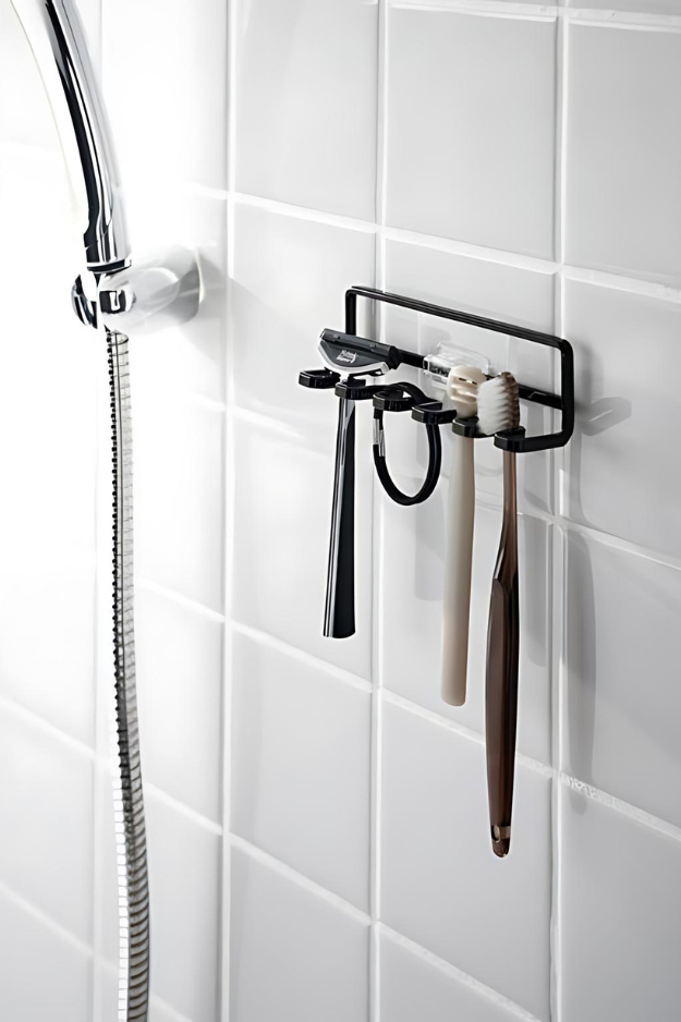 Yamazaki Film Hook Tandenborstel Houder Zwart