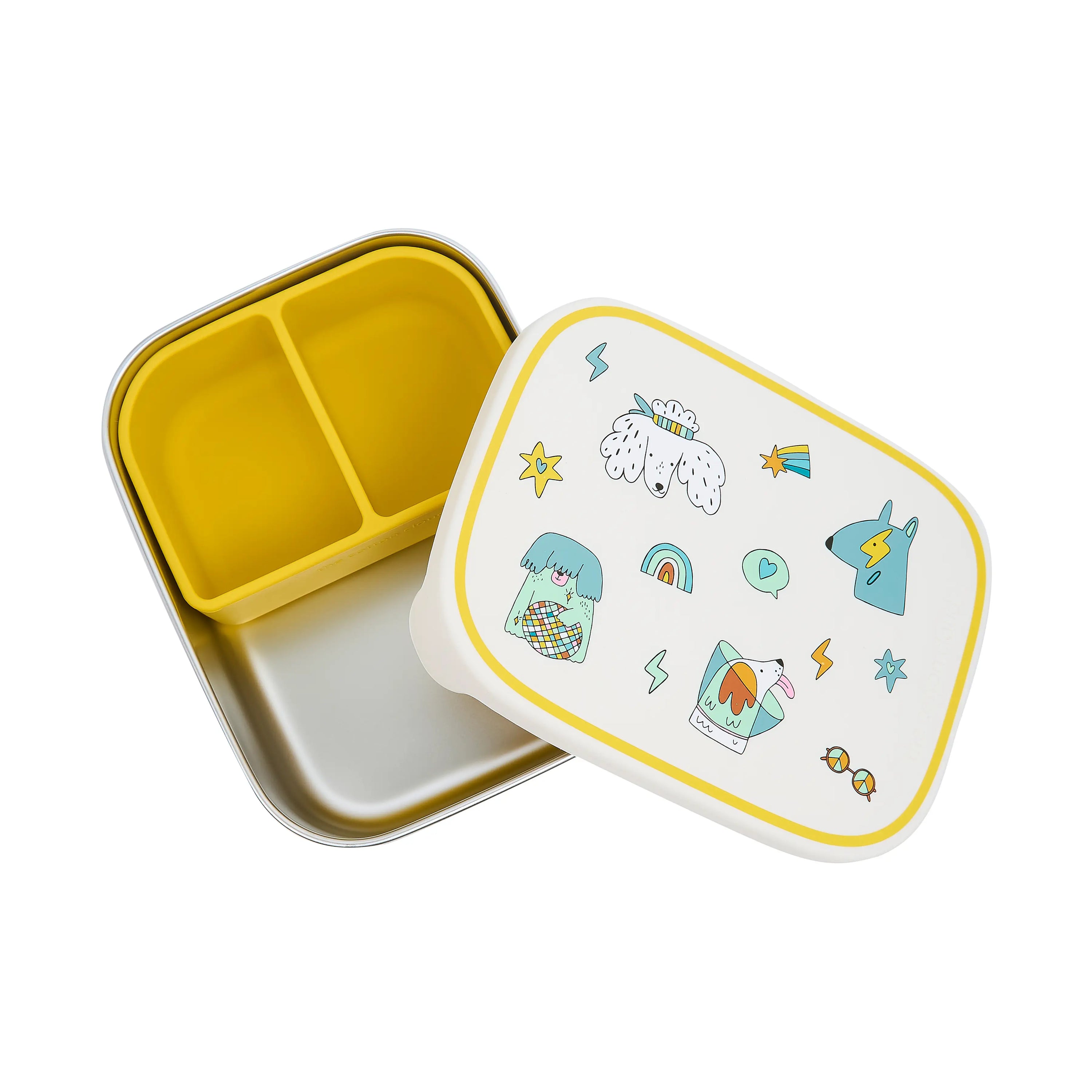 Rvs Lunchbox/Brooddoos - Funky dogs - The Cotton Cloud