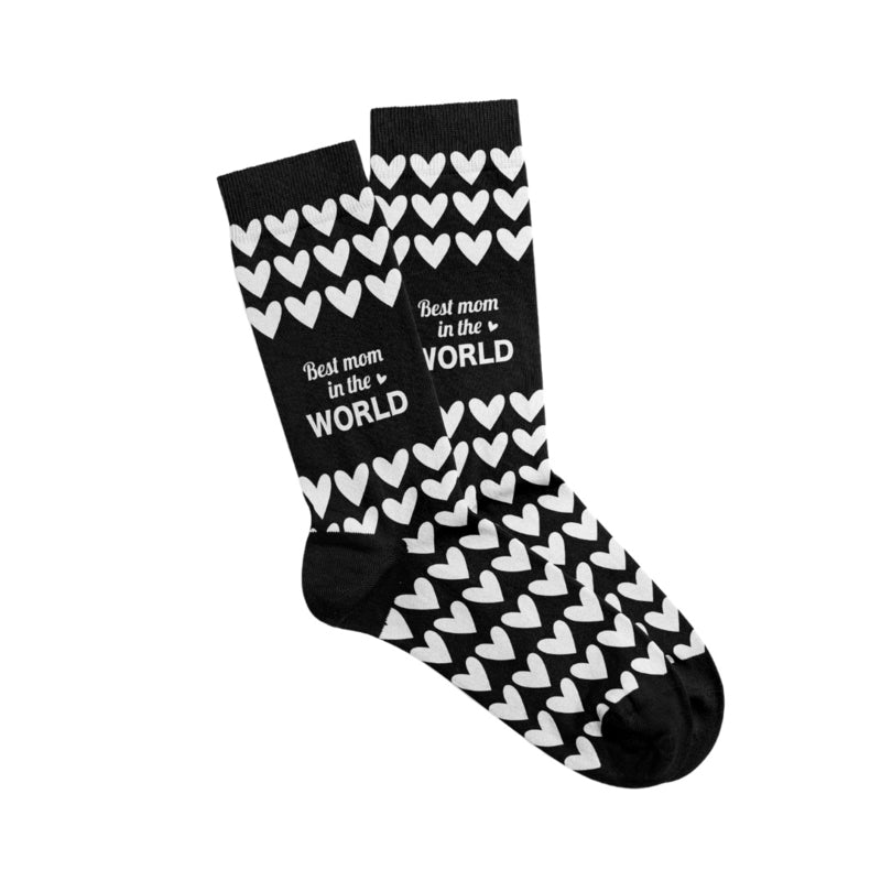 Leuke hartjes Sokken / Best mom in the WORLD - Maat 36-41