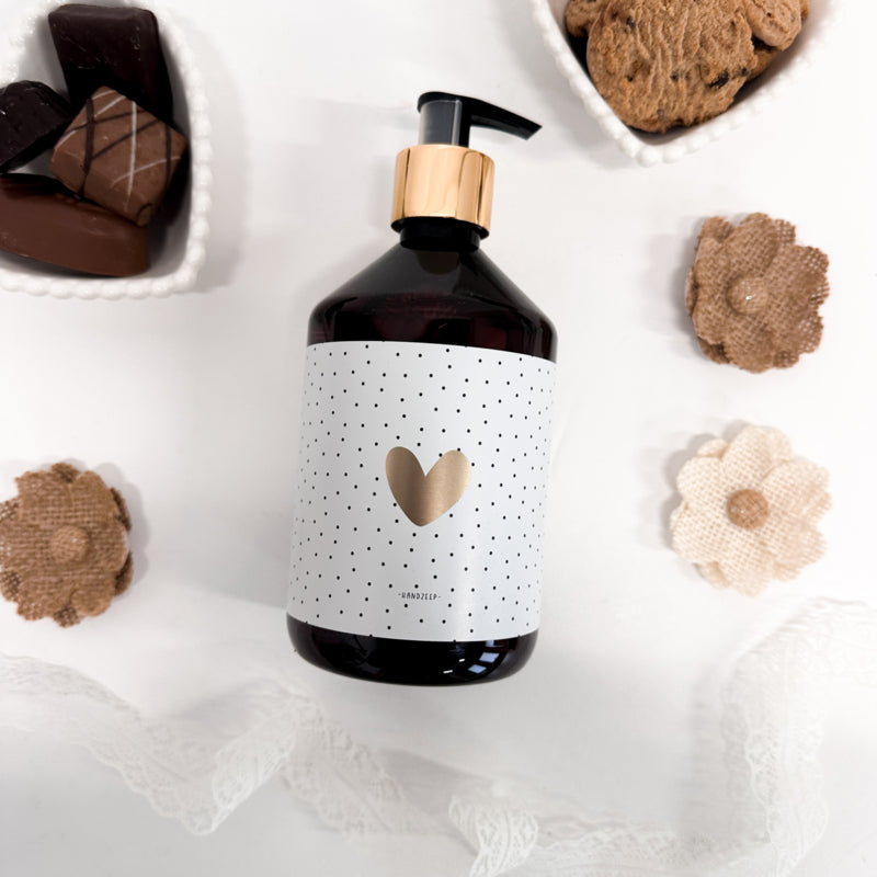 Luxe handzeep | Hartje | Dots | Goudfolie