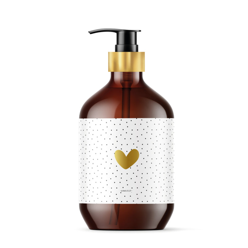 Luxe handzeep | Hartje | Dots | Goudfolie