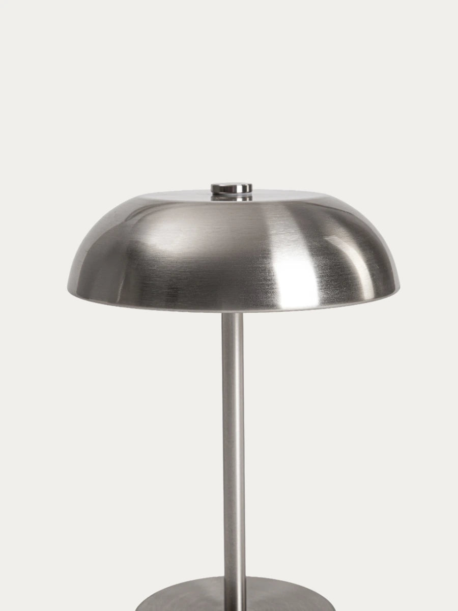 Japandi Tafellamp PIXEL – Zilver metaal – Oplaadbaar
