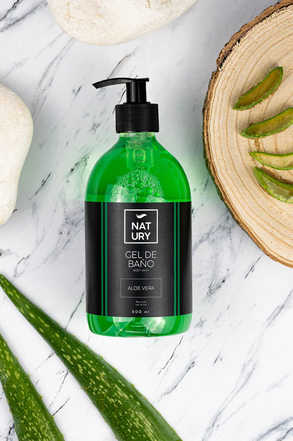Natury Aloë Vera ontspannende bad- & douche zeep 500 ML