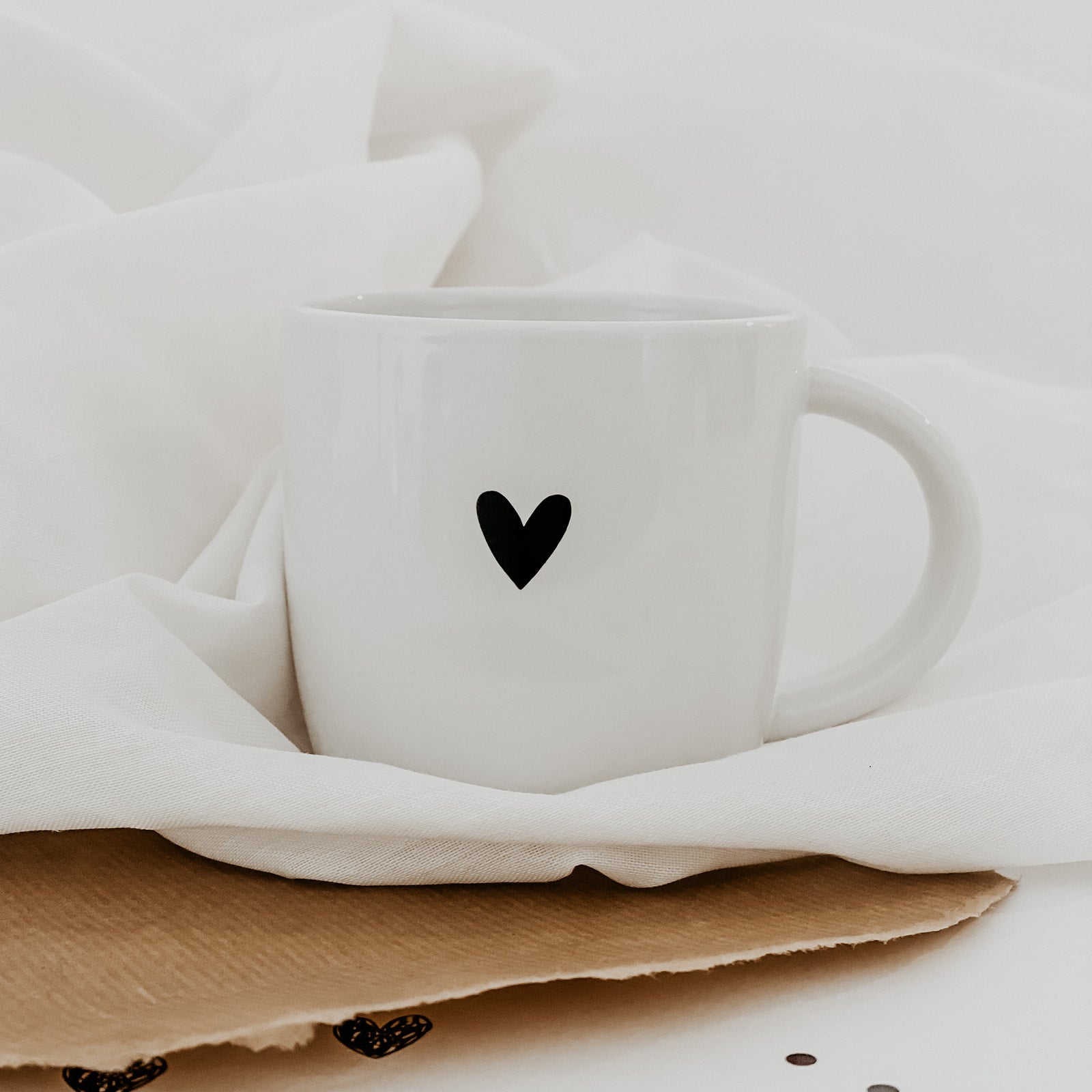 Mok | Lief hartje zwart