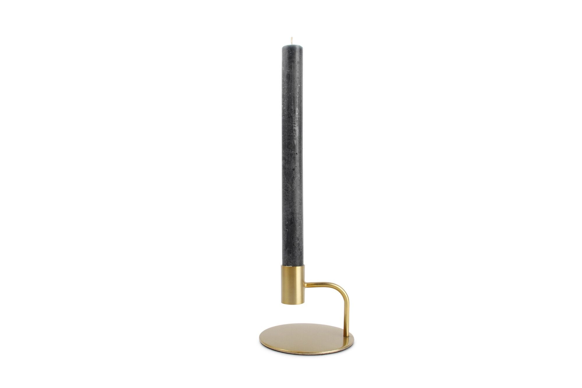 Kandelaar metaal goud Pillar ll 10xH8cm - Salt & Pepper