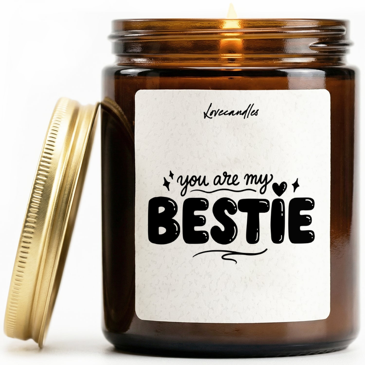 Geurkaars met Tekst “You Are My Bestie” – Vanille | Sojawas | Cadeau