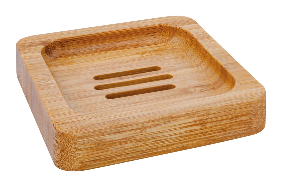 Sustainable soap dish made of bamboo