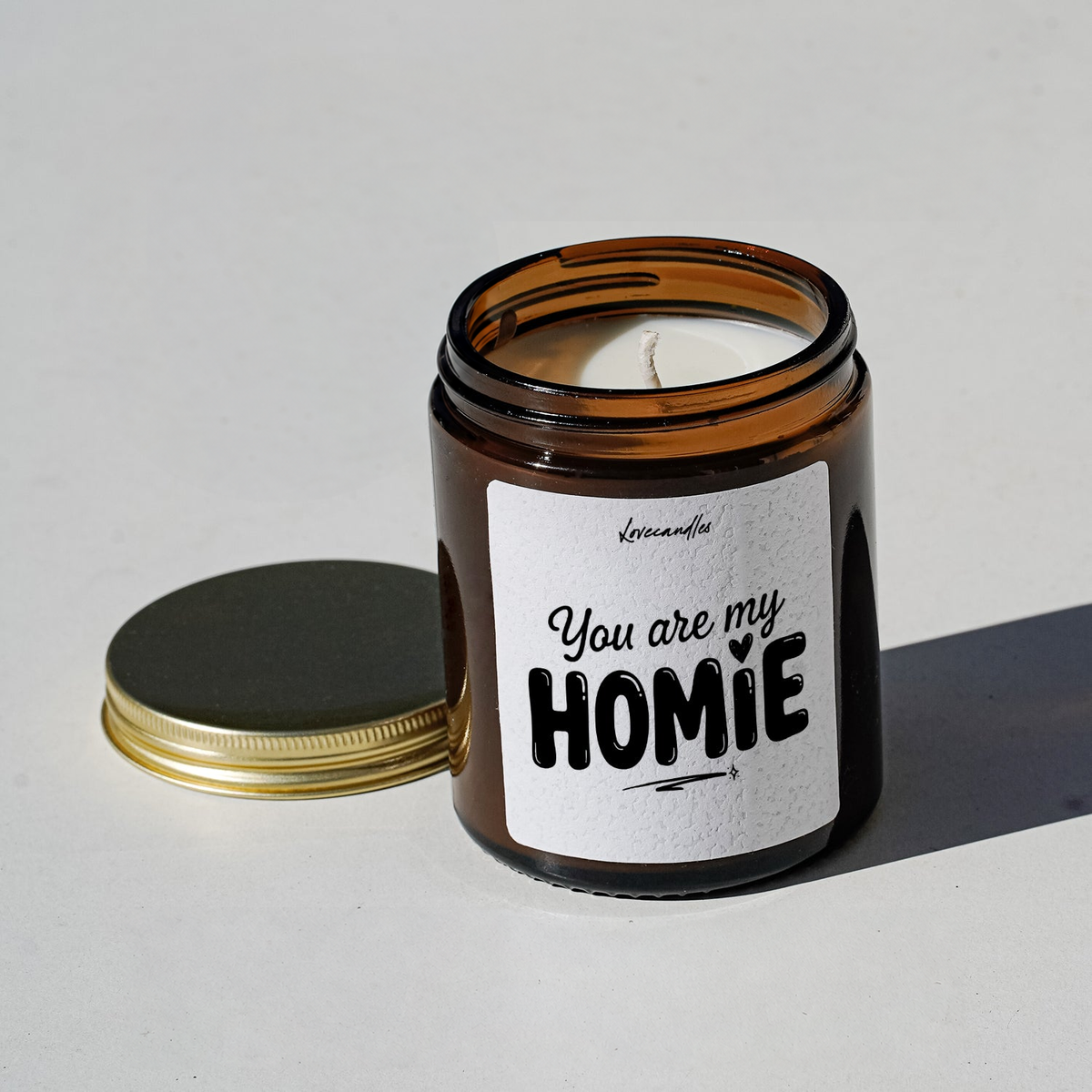 Geurkaars met Tekst “You Are My Homie” – Vanille | Sojawas | Cadeau