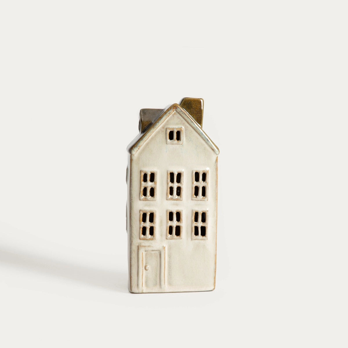 Keramisch Decoratief Led Stadshuis | VILLAGE | 14.3x9.1x18.1 cm