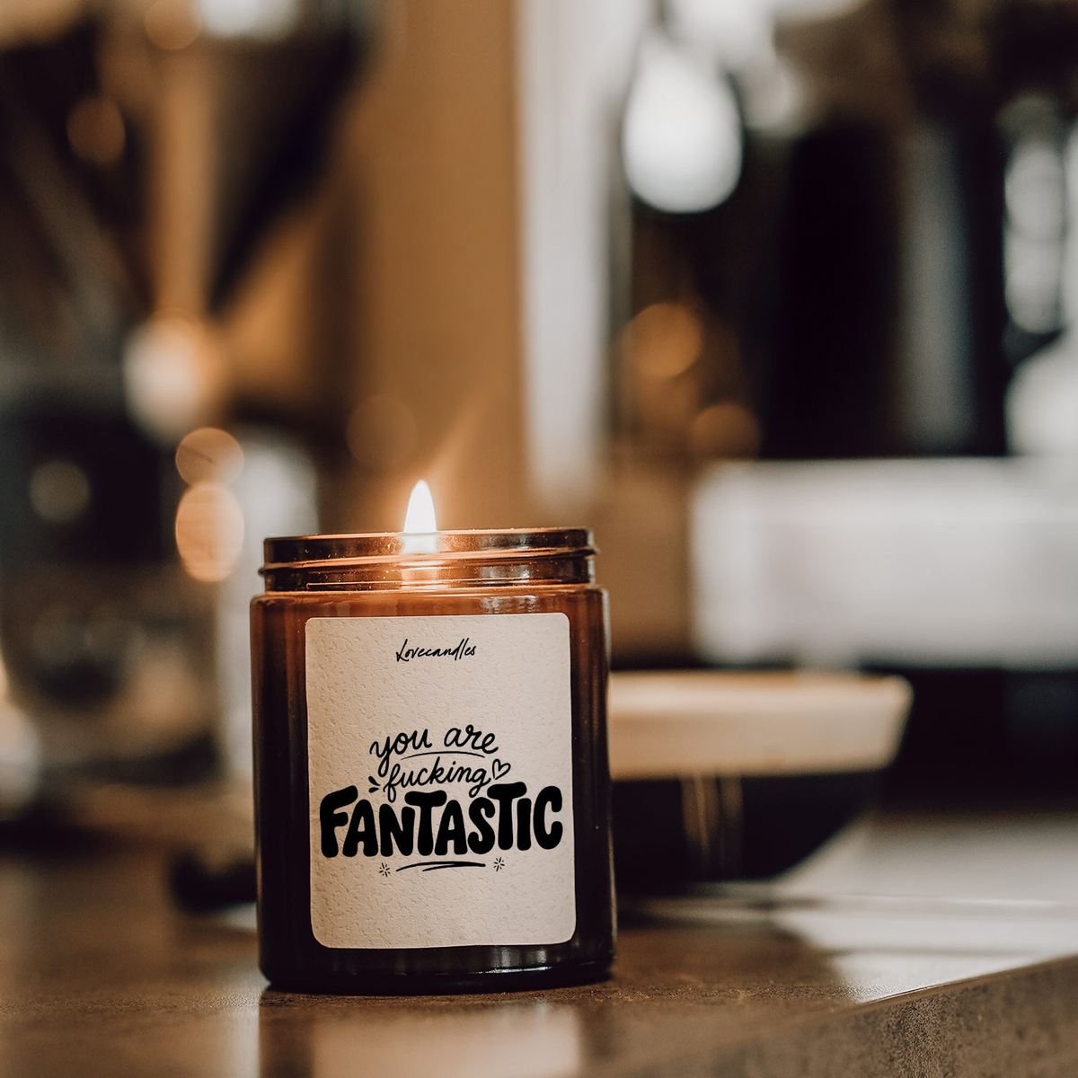 Geurkaars met Tekst "You Are Fucking Fantastic” – Vanille | Sojawas | Cadeau