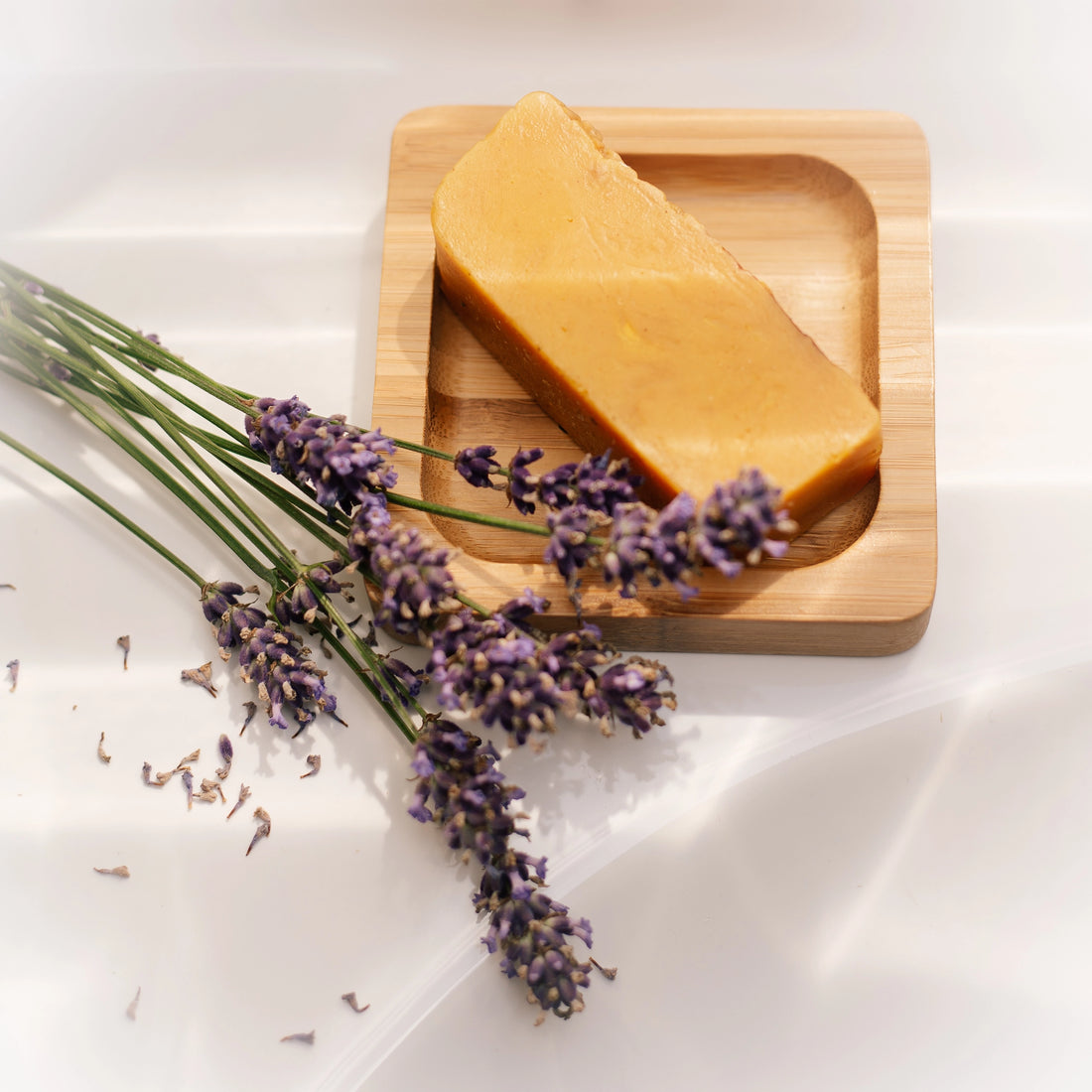 Sustainable soap dish made of bamboo