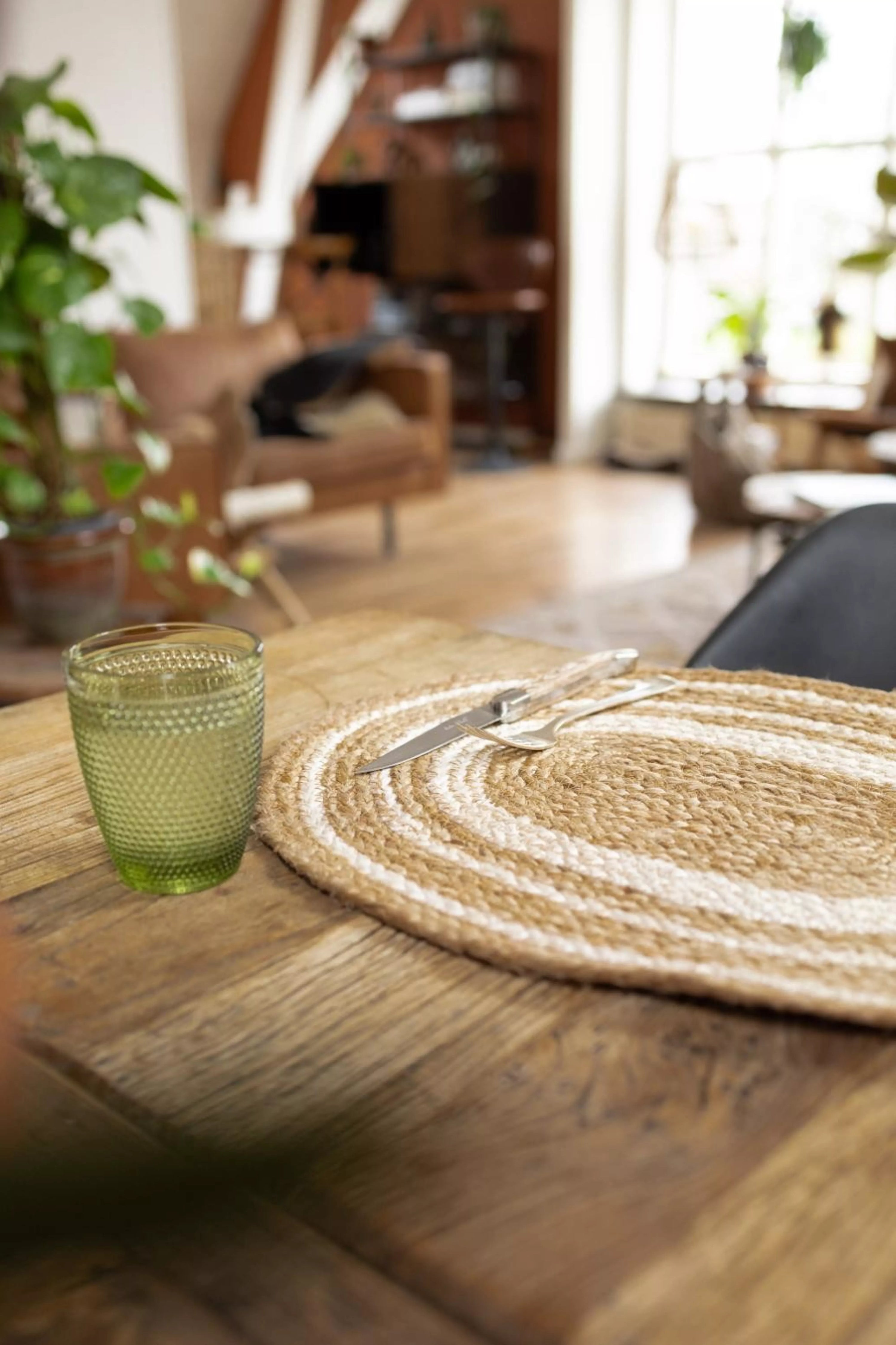 Jute Ovaal Placemat Natural-Ecru 46/35cm