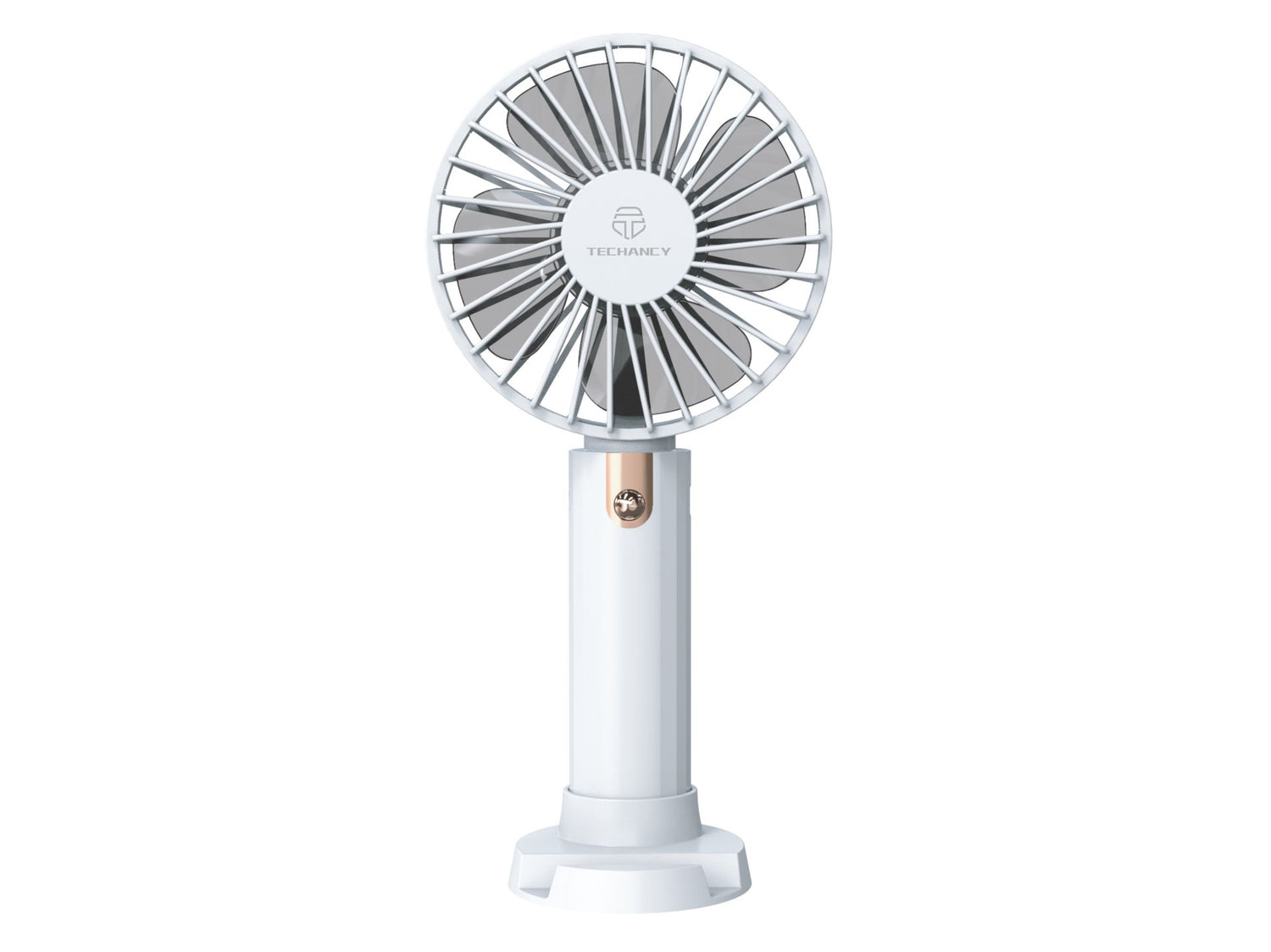 Oplaadbare USB Handventilator – Draagbare Mini Ventilator met Bureaustandaard &amp; Telefoonhouder