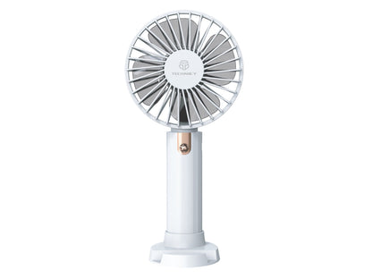 Oplaadbare USB Handventilator – Draagbare Mini Ventilator met Bureaustandaard &amp; Telefoonhouder