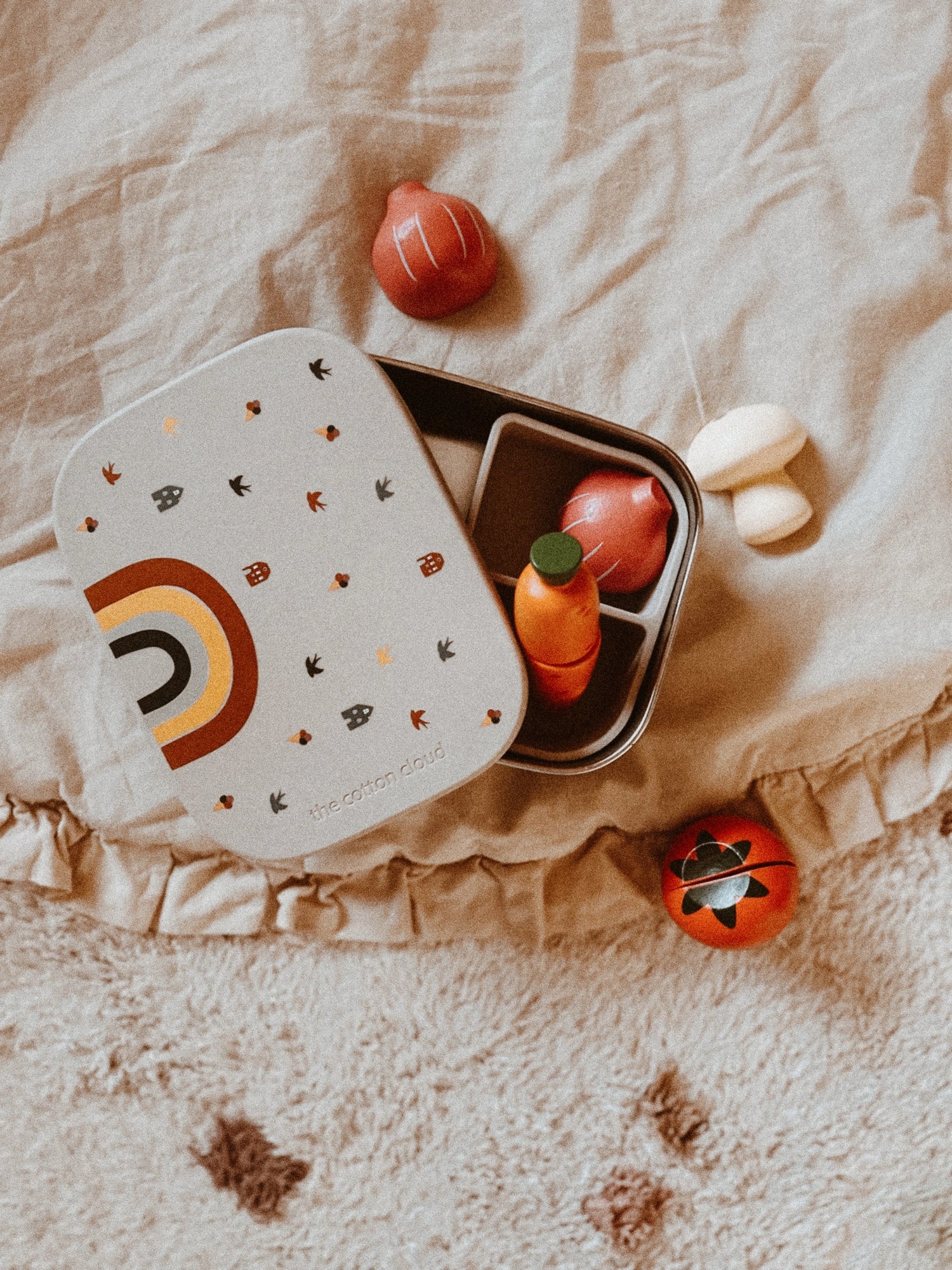 Rvs Lunchbox/Brooddoos  - Rainbow - The Cotton Cloud