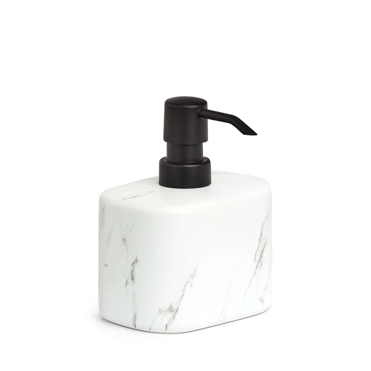 Zeeppompje/dispenser - keramiek - wit marmer look luxe - Zeller Present