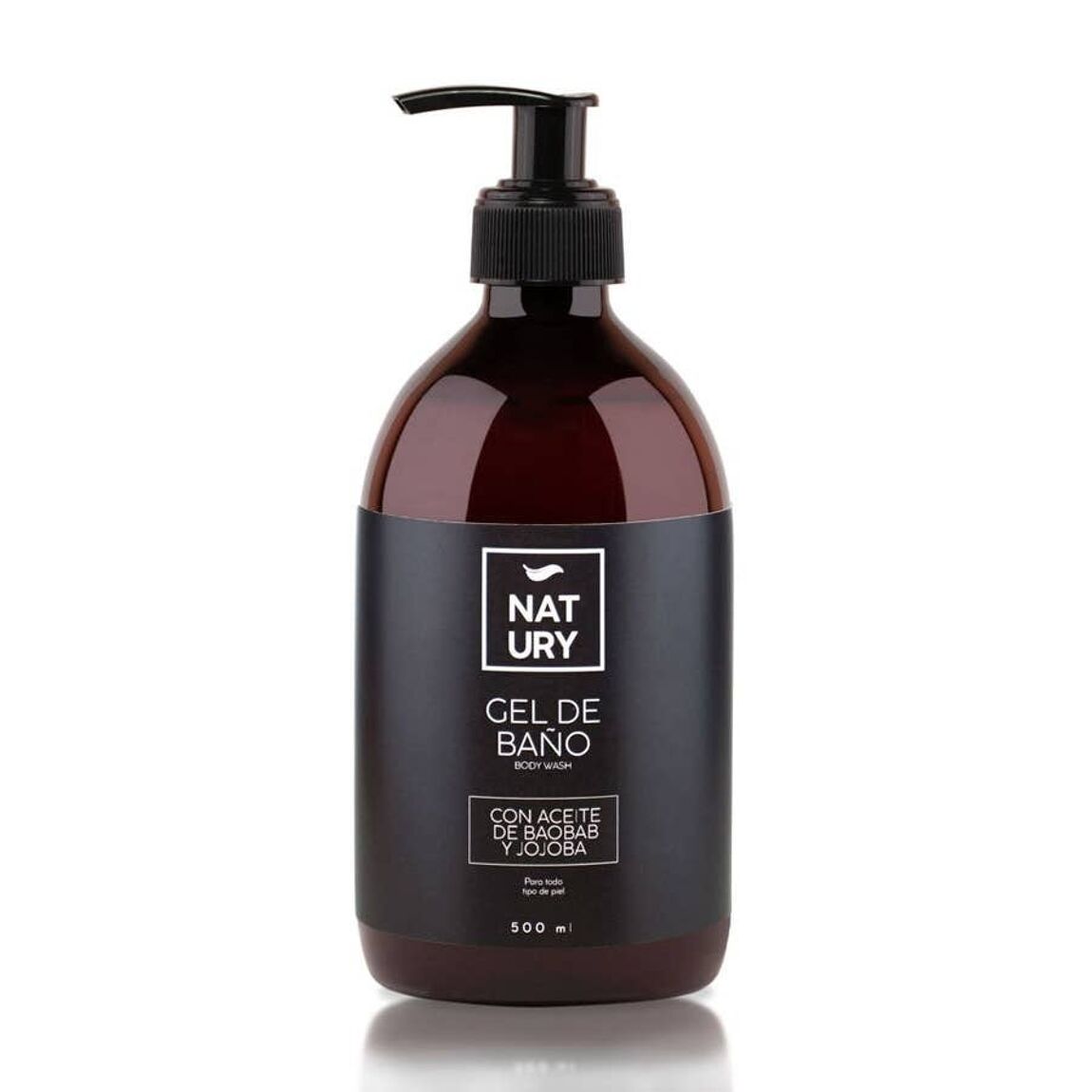 Natury bad- &amp; douche zeep met baobab en jojoba olie 500 ML