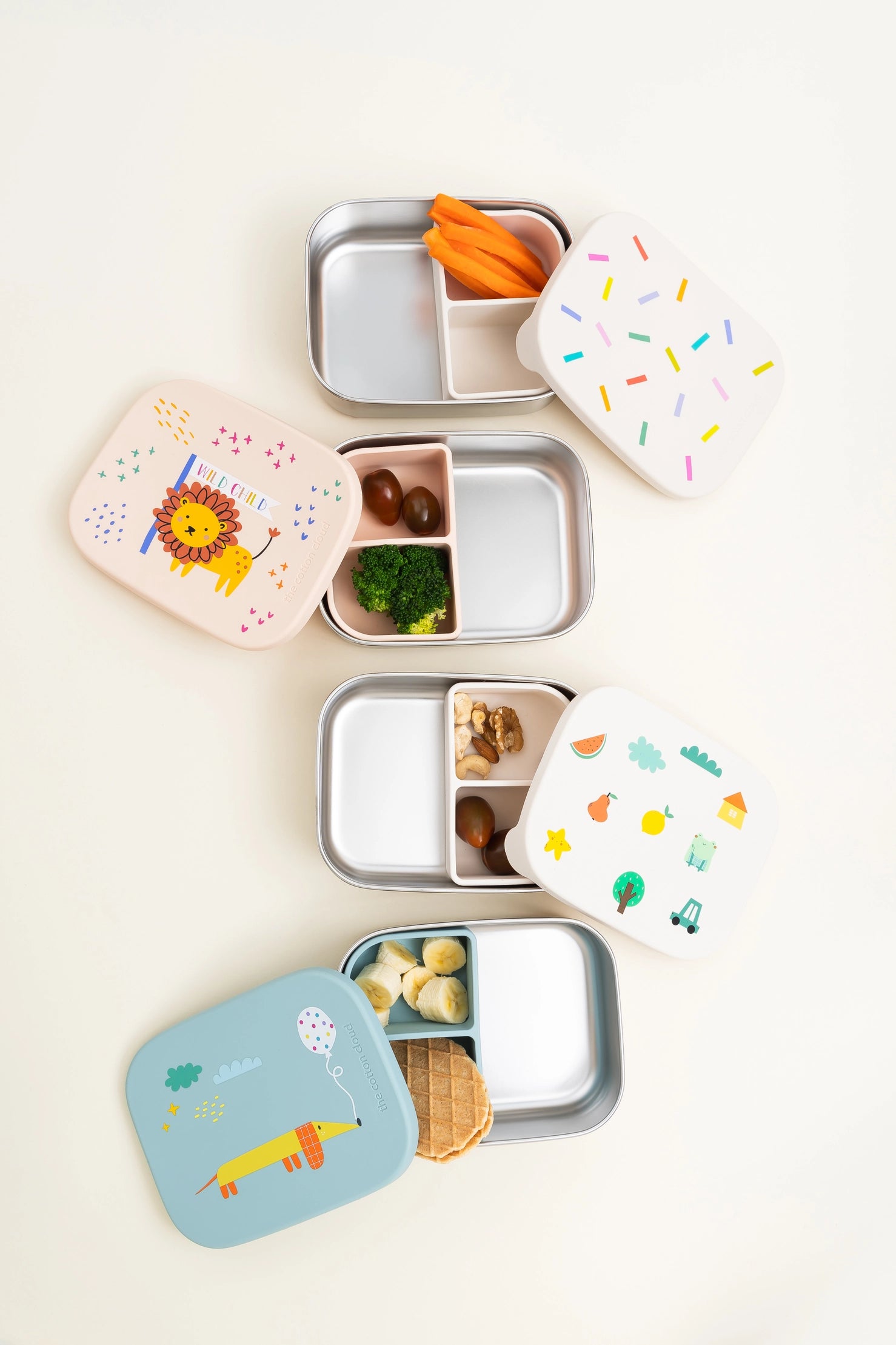 Rvs Lunchbox/Brooddoos  - Teckel - The Cotton Cloud