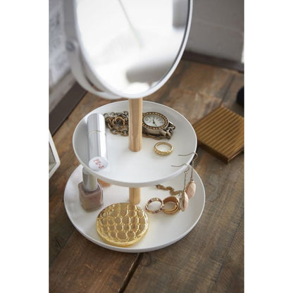 Yamazaki Jewelry Holder &amp;amp; Make-up Mirror - Tosca White