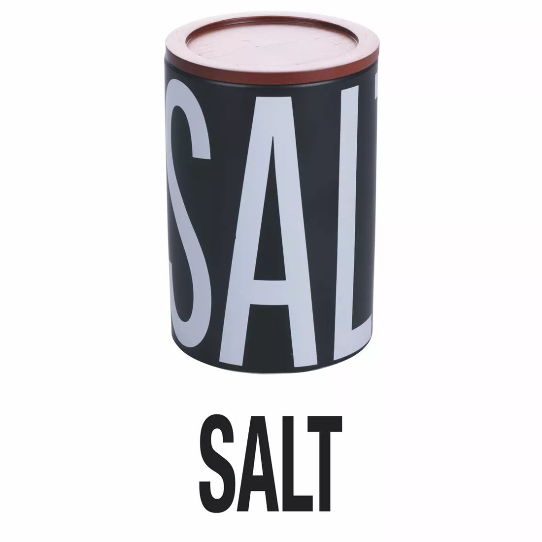 SALT Bewaarpot – 750ml | Mat Zwart Keramiek met Bamboe Deksel