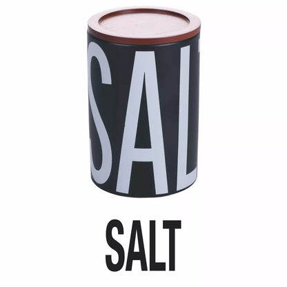 SALT Bewaarpot – 750ml | Mat Zwart Keramiek met Bamboe Deksel