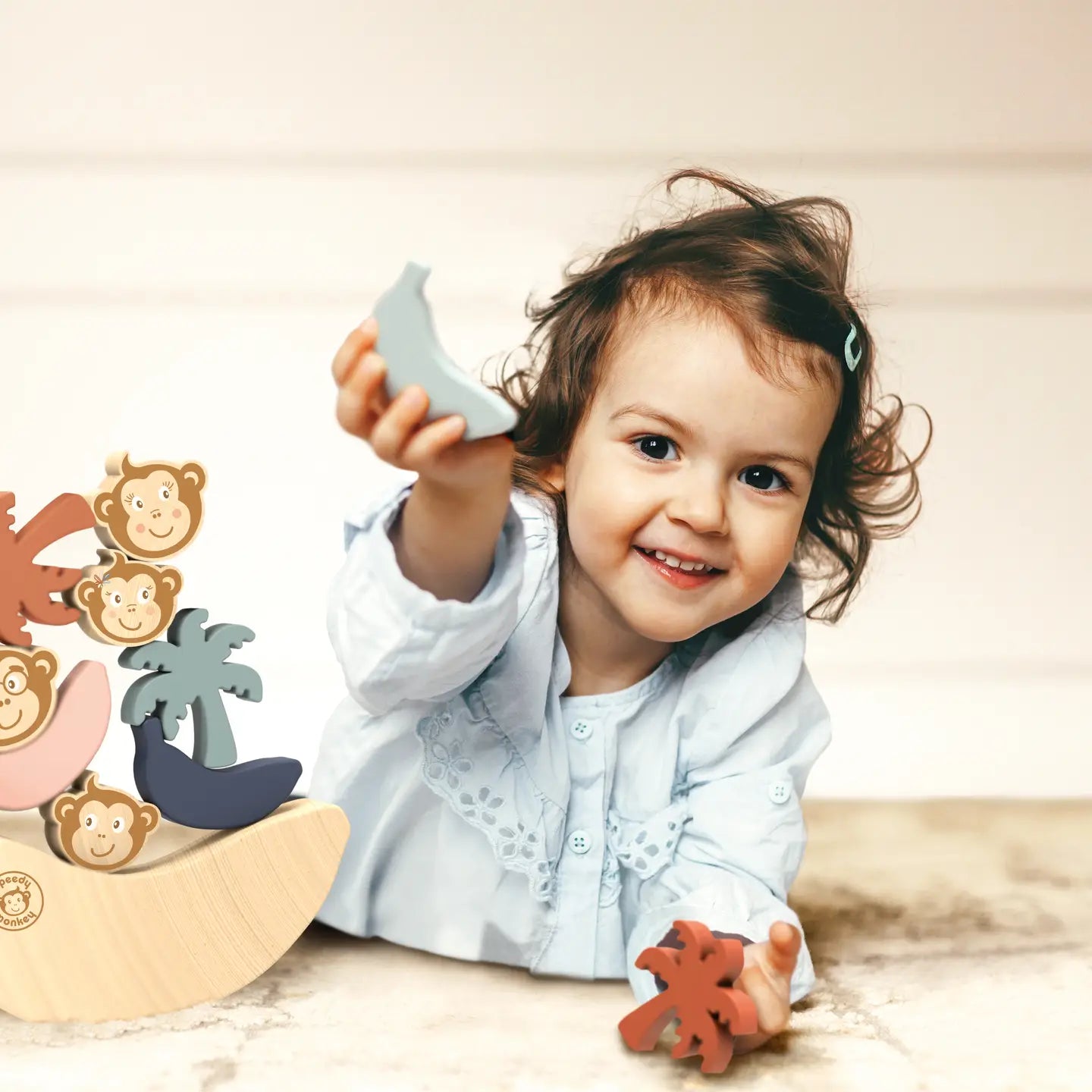 Houten Balansspel Aapjes – Speedy Monkey Stapelspeelgoed