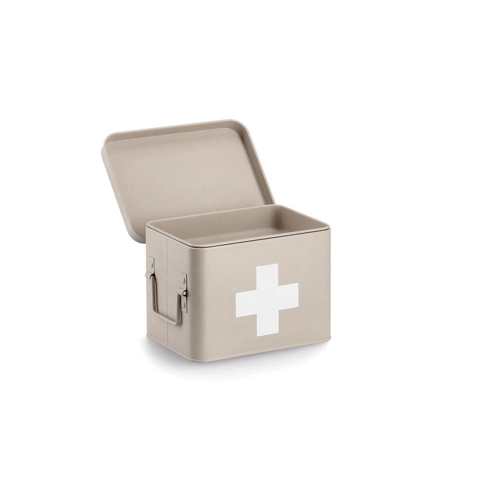 Zeller Medicijnkist / Verbanddoos – Metaal – Beige met Wit Kruis