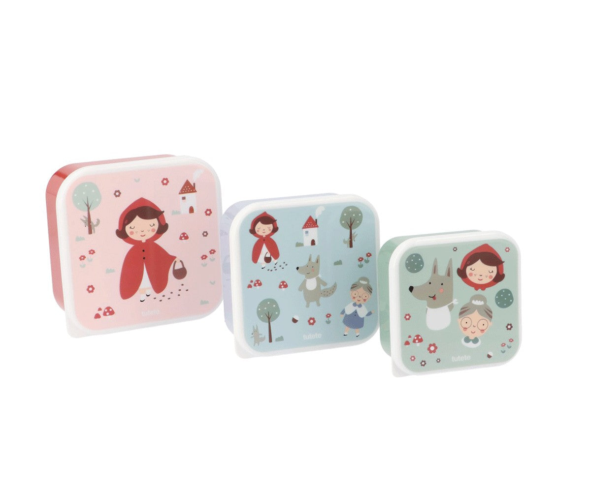 Tutete Lunchbox - Snackdoosjes (set van 3) | Roodkapje