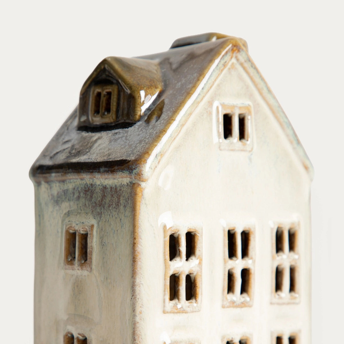 Keramisch Decoratief Led Stadshuis | VILLAGE | 14.3x9.1x18.1 cm