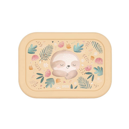Lunchbox/Brooddoos Gnawy de luiaard LFGB-siliconen