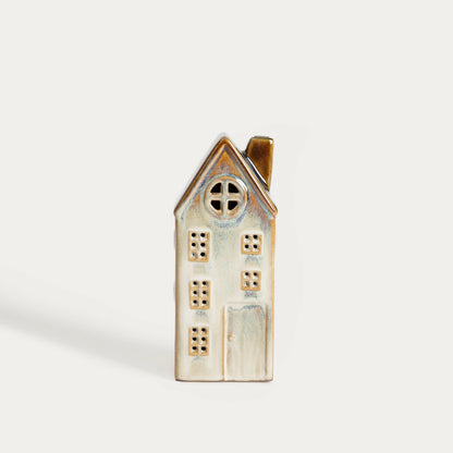 Keramisch Decoratief Led Stadshuis | VILLAGE | 10×7,4×14,6 cm