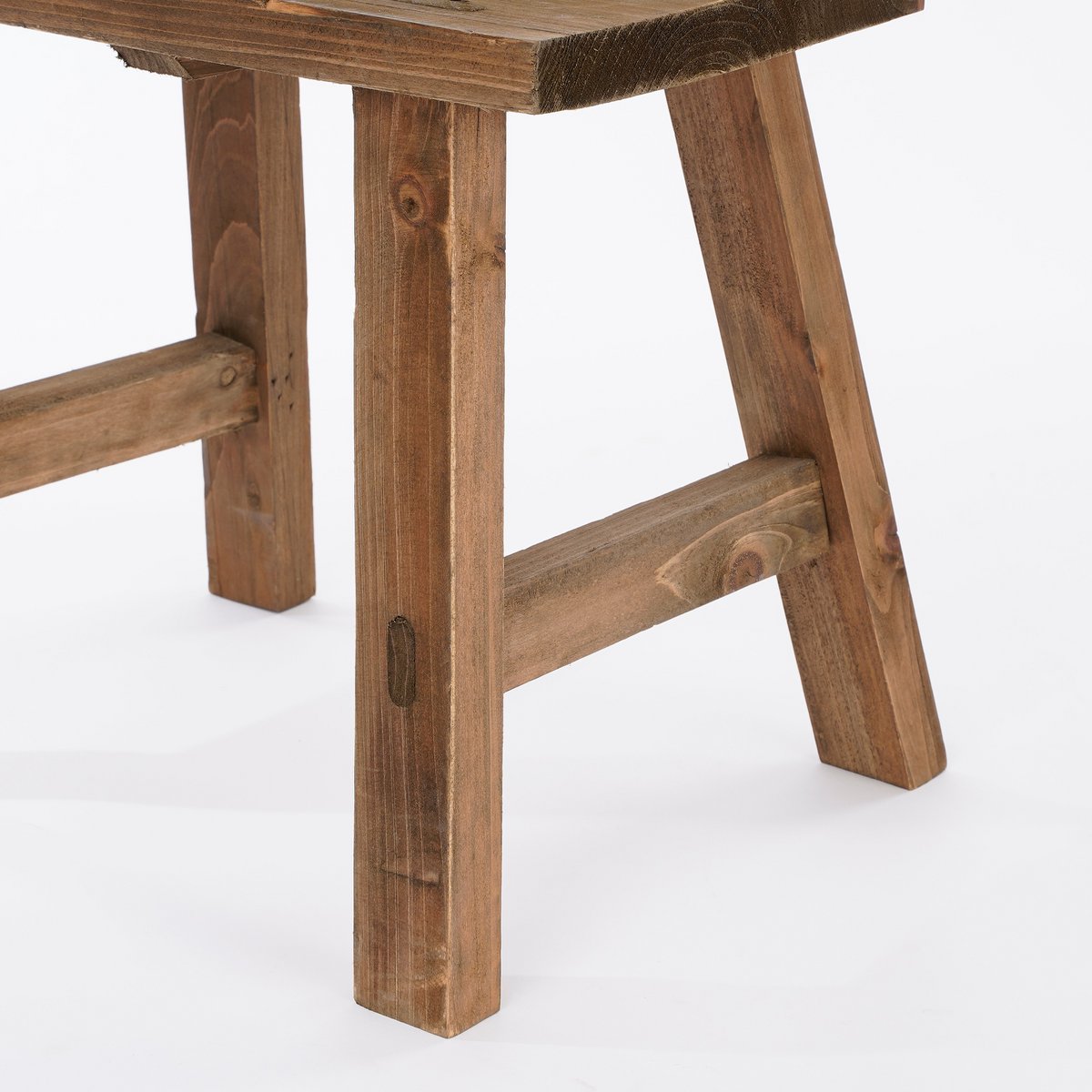 Bold Wooden Stool Recycled Wood