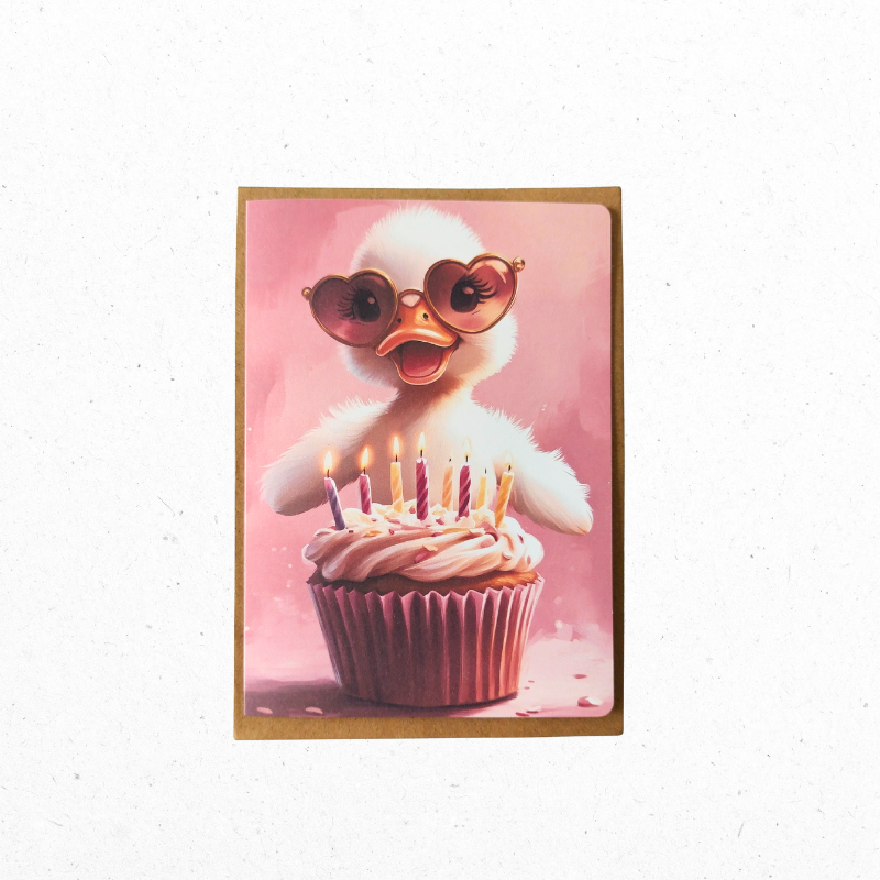 A6 Wenskaart Diva Duck - The Card Studio